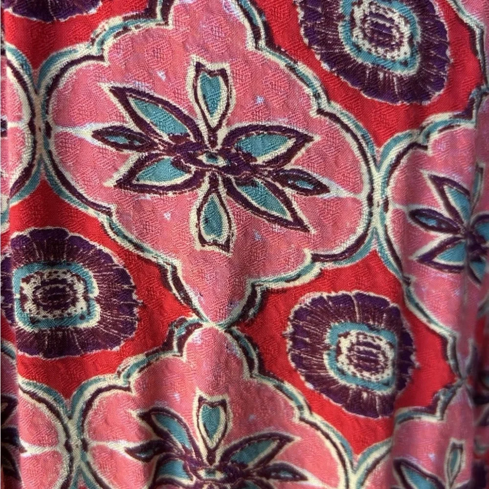 Free People Falling For You Top Medium Faux Wrap Hibiscus‎ Combo Excellent - Picture 10 of 12